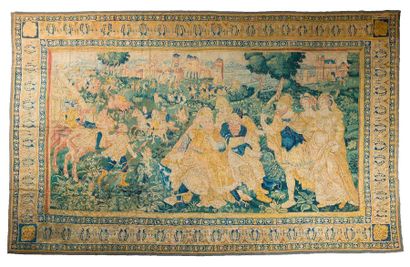 
Importante Tapisserie Audenarde.  Flandres.   Fin...