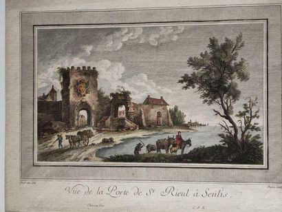 Engraving first print - View of the Porte...