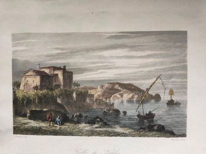 Engraving representing the Gulf of Naples...