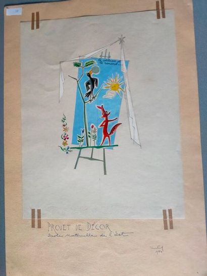 Drawing -Project of decoration Eastern nursery...